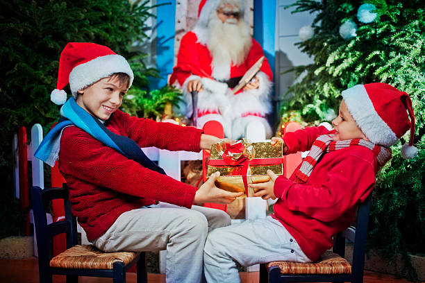 brothers contending for the christmas gift