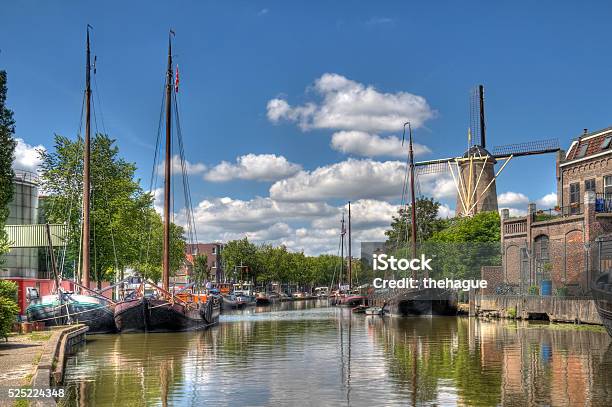 Canal In Gouda Holland Stock Photo - Download Image Now - Gouda - South Holland, Netherlands, Town