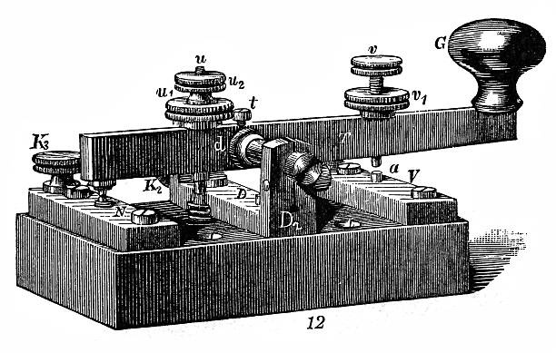 ilustraciones, imágenes clip art, dibujos animados e iconos de stock de telegraph - wireless telegraphy