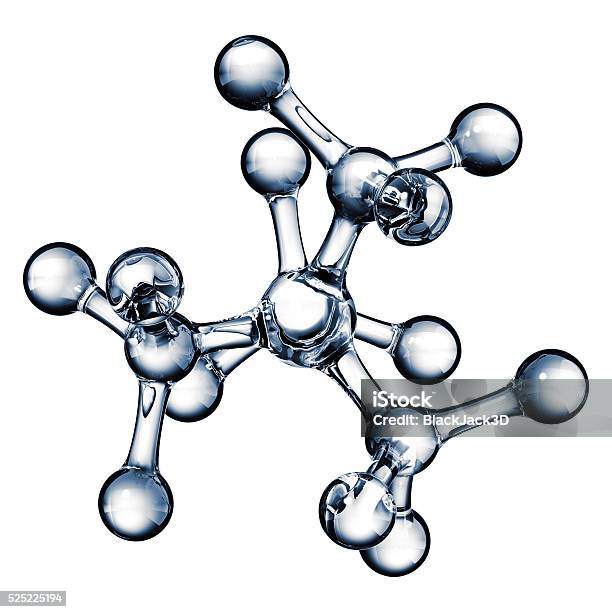 Molecule Stock Photo - Download Image Now - Molecule, Cut Out, White Background