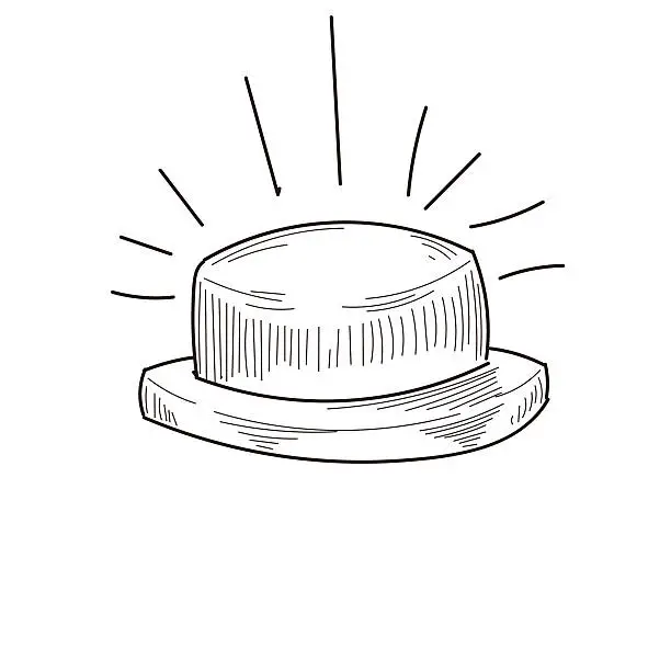 Vector illustration of push button