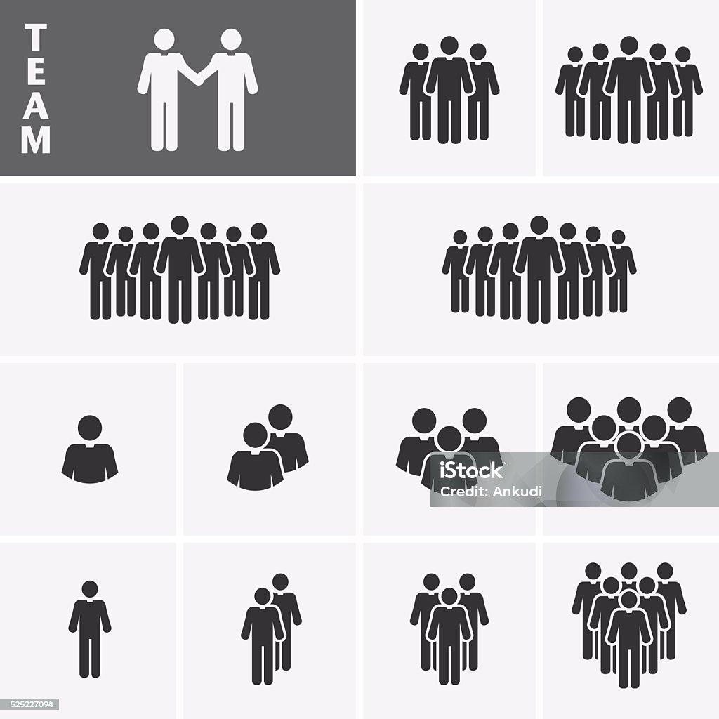 Businessman Icons set. Team Icons. Crowd of people. Businessman Icons set. Team Icons. Crowd of people. Group of men (business man). Vector set Icon Symbol stock vector