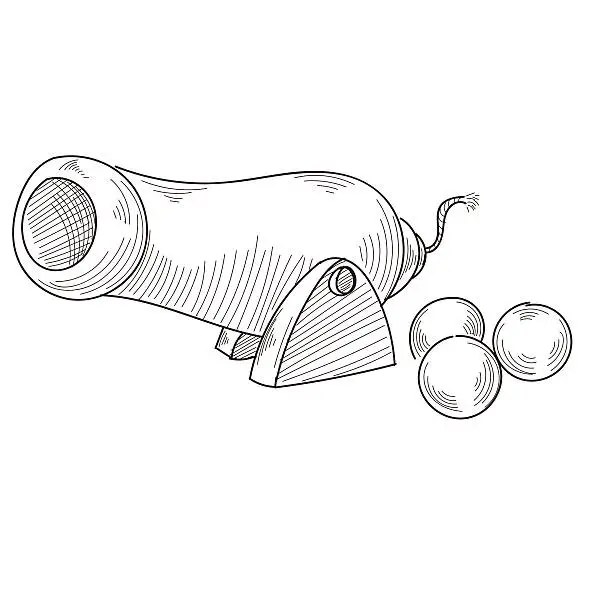 Vector illustration of cannon