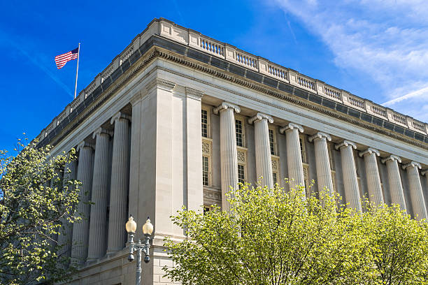 istock American Flag and old building at Washington DC 525231054