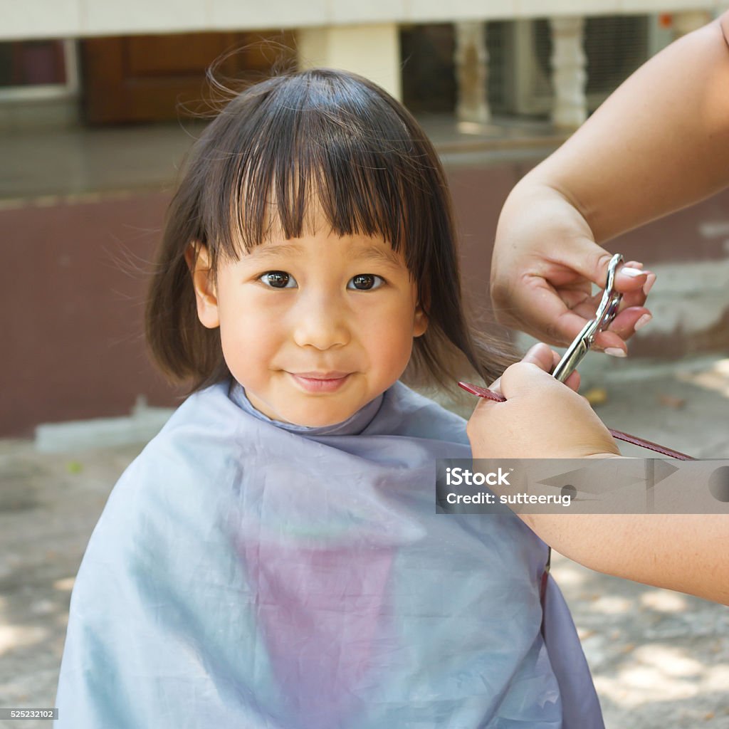 Girl Hair Cut Stock Photo - Download Image Now - Child, Cutting Hair, Adult  - iStock