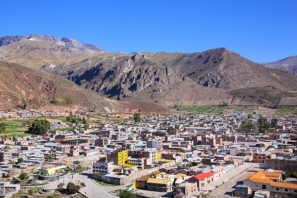 istock View of Chivay town from overlook, Peru 525234080