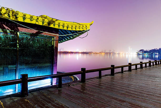 istock Traditional style boat Xuanwu Lake 525234644