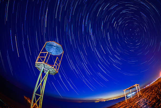 istock Star Trail  Night Vision in Lake 525240829