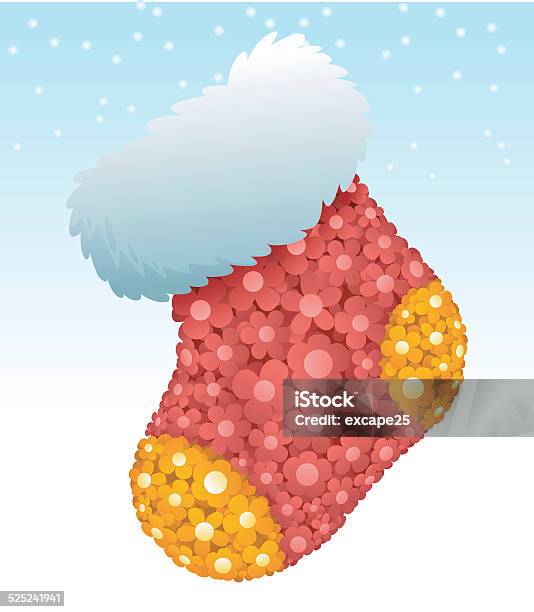 Ilustración de Floral Medias De Navidad y más Vectores Libres de Derechos de Aire libre - Aire libre, Blanco - Color, Calcetín