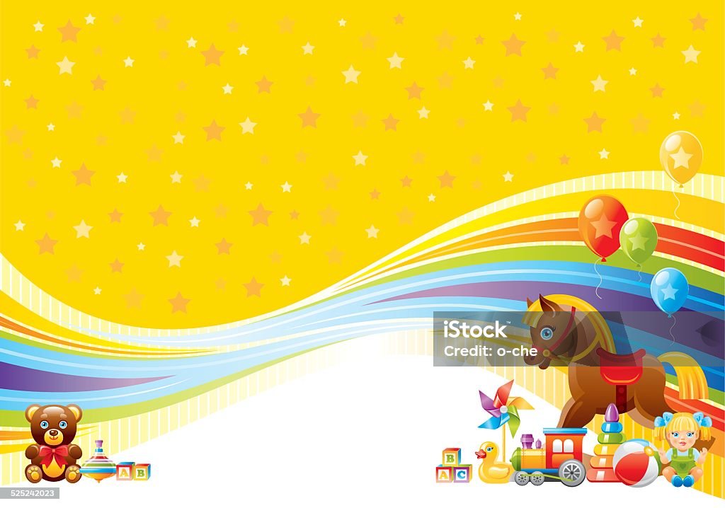 Toys background Toys background with copyspace Toy stock vector