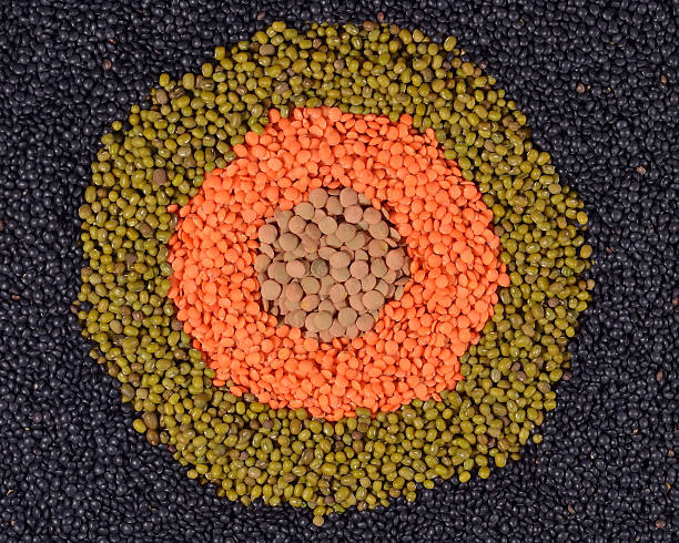 Mixture of dried lentils and beans