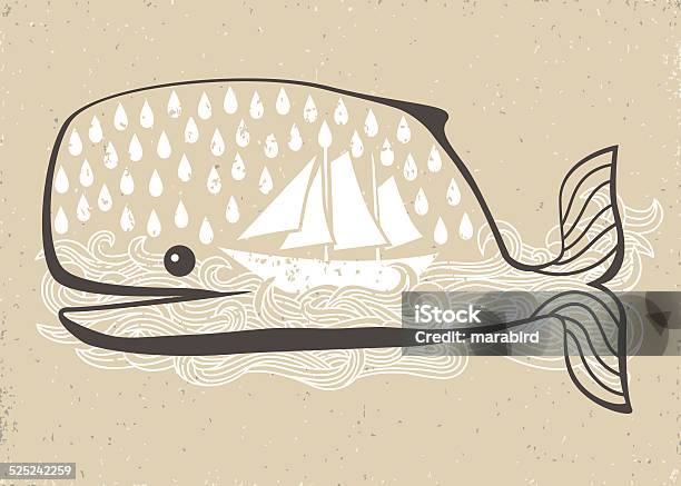 Ilustración de Cachalot y más Vectores Libres de Derechos de Ballena - Ballena, Ballena cachalote, Dibujo