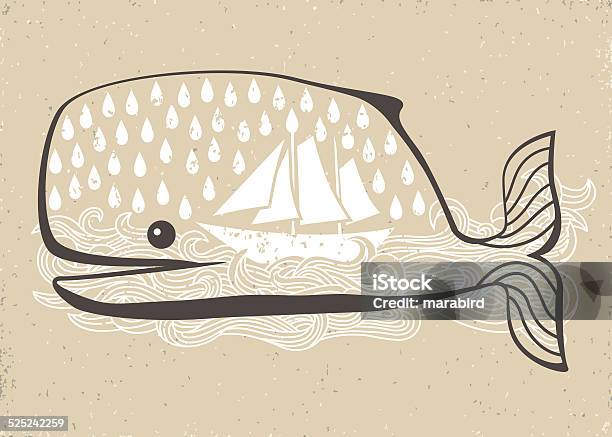 Sperm Whale Stock Illustration - Download Image Now - Whale, Sperm Whale, Drawing - Art Product