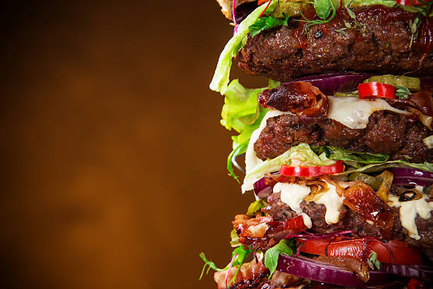 istock delicious big hamburger on wood 525244169