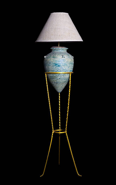 istock green antique handcraft pottery lamp on gold classical stand 525244779