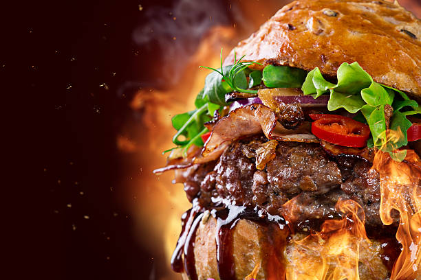 istock delicious hamburger on wood 525245133