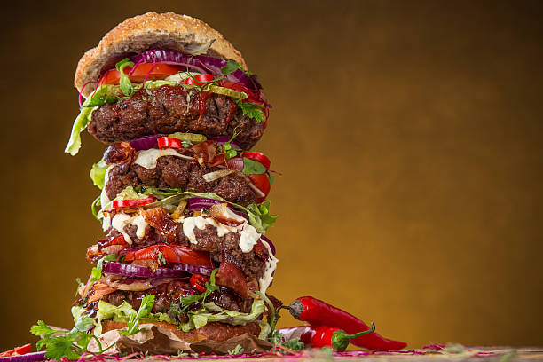 istock delicious big hamburger on wood 525245459