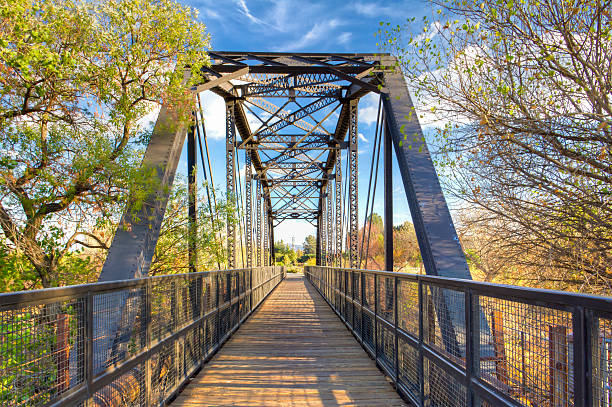 istock Railroad Bridge Over Iron Horse Trailhead 525247727