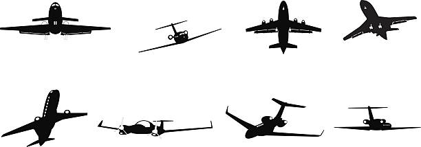 business aircraft vector art illustration