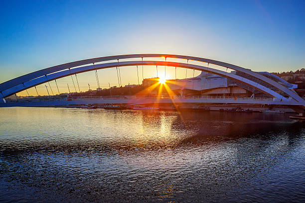 istock Famous bridge in Lyon at sunset 525270377