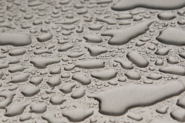 istock waterdrops on brushed metal 525271199