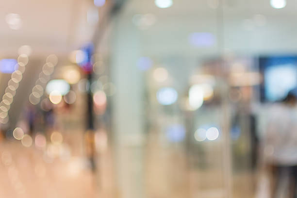 Abstract background of shopping mall stock photo