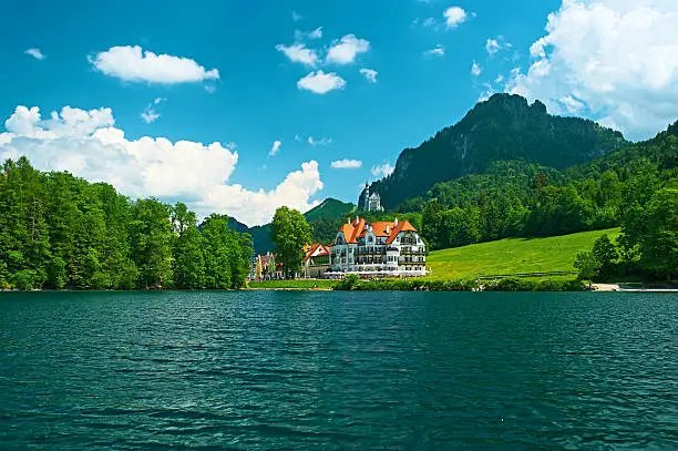 Alpsee lake at Hohenschwangau near Munich in Bavaria, Germany