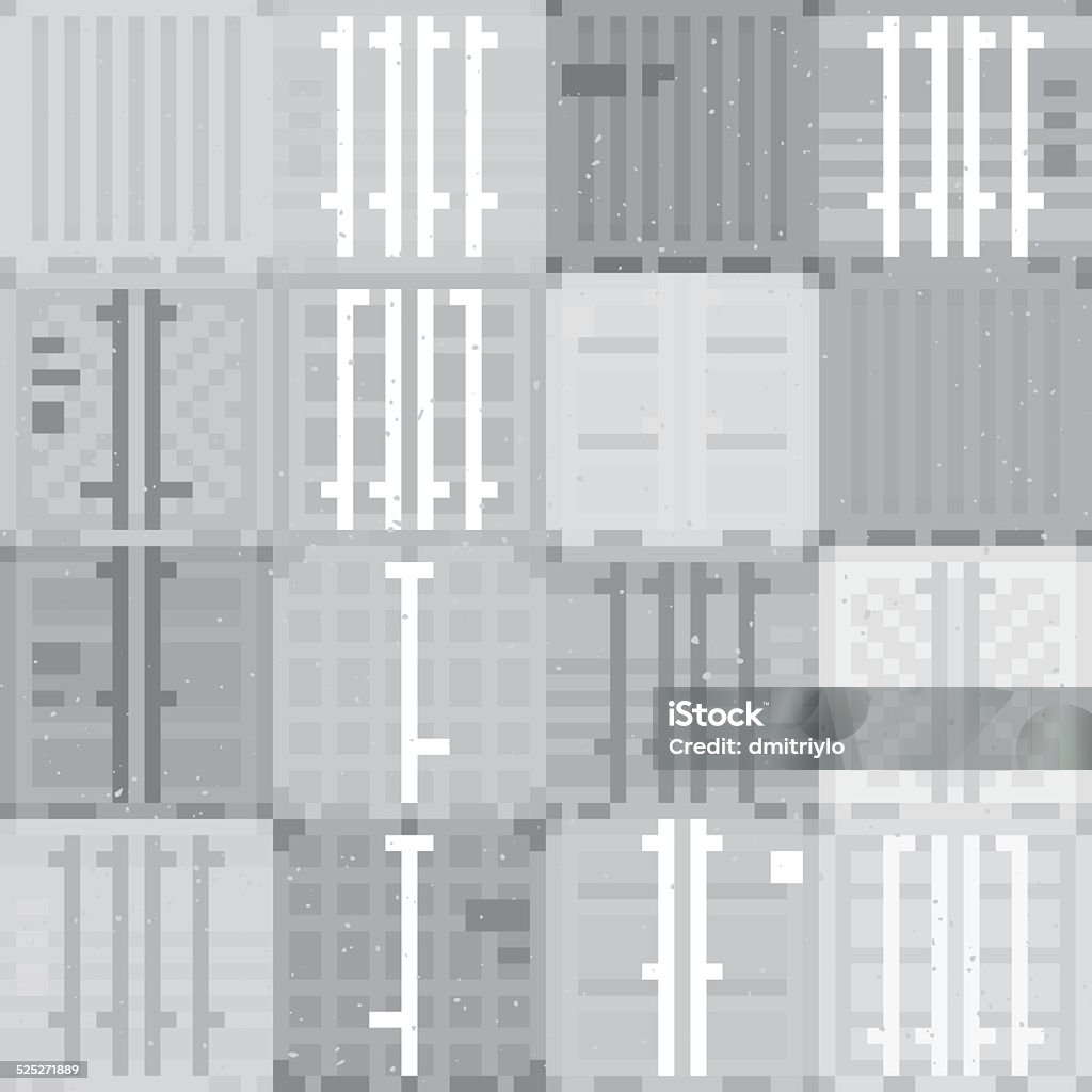Cargo Container Pattern Cargo Containers Grey Pattern Stock Illustration - Download Image Now ...