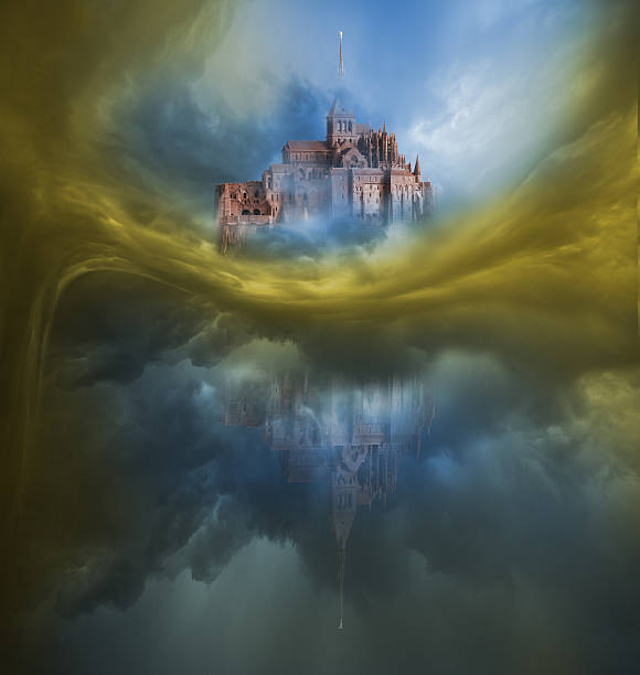 istock Colorful Clouds Variation with Mont Saint Michel 525272973