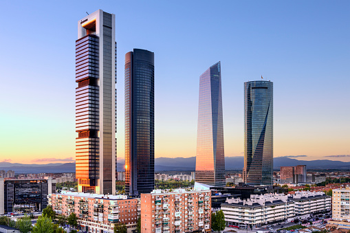 Distrito financiero de Madrid, España photo