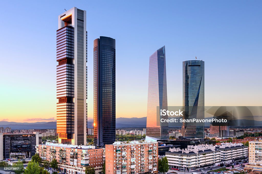 Distrito financiero de Madrid, España - Foto de stock de Madrid libre de derechos