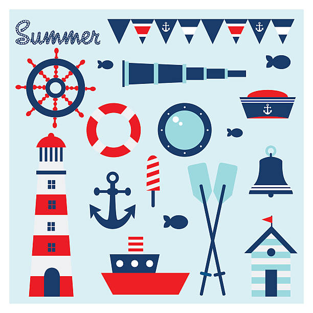 ilustrações, clipart, desenhos animados e ícones de mar-set - fishing industry fishing nautical vessel buoy