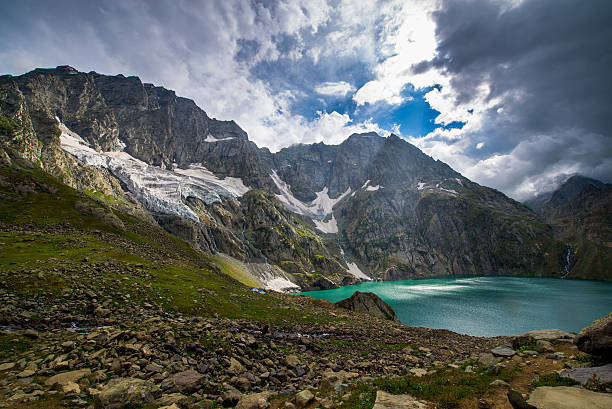 istock Lake in front of Rocky Mountains 525297671