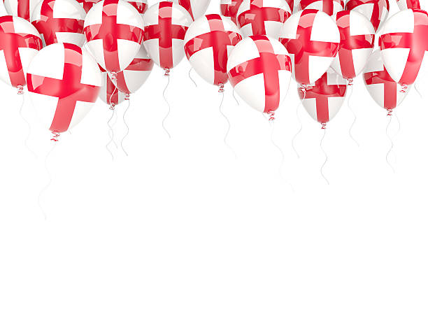 istock Balloon frame with flag of england 525298065