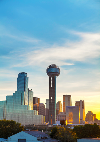 Overview of downtown Dallas in the morning