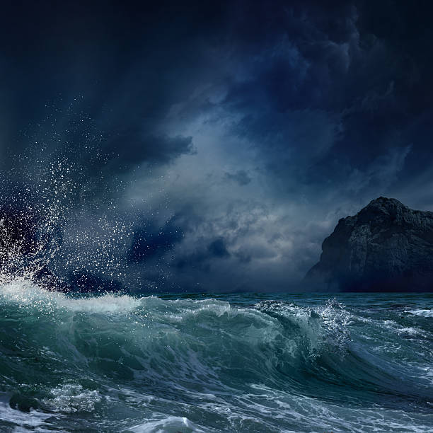 Stormy sea stock photo