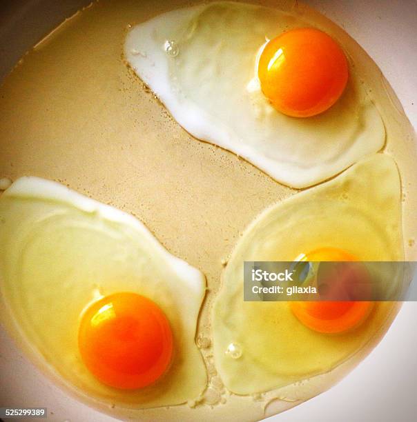 Eggs In A Pan Stock Photo - Download Image Now - Breakfast, Brightly Lit, Color Image