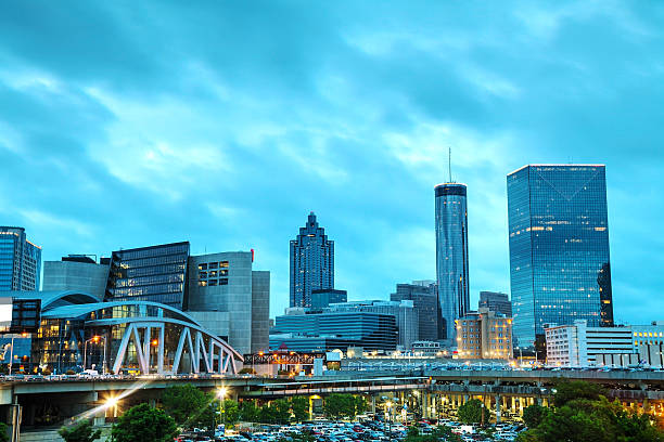 istock Downtown Atlanta at night time 525301391