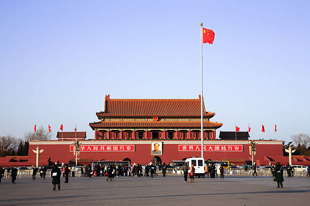 Tiananmen Square A normal day at Tiananmen Square. tiananmen square stock pictures, royalty-free photos & images