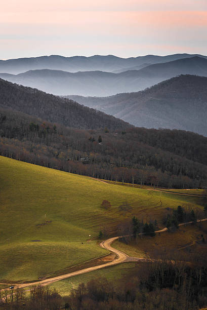 Cataloochee Valley Sunrise stock photo