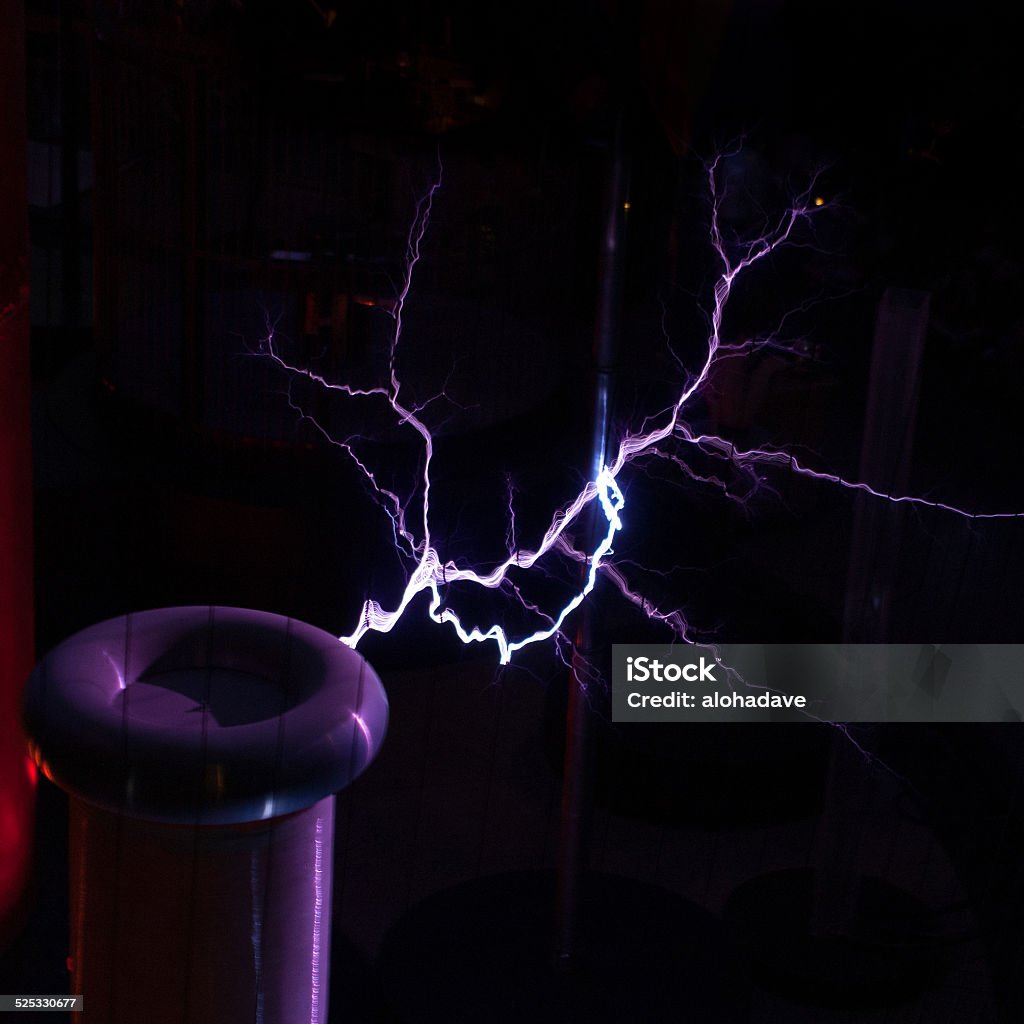 Tesla Coil With Electrical Sparks Stock Photo - Download Image Now - Tesla  Coil, Boston - Massachusetts, Mos - iStock