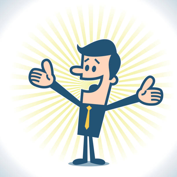 stockillustraties, clipart, cartoons en iconen met welcome - verkoper