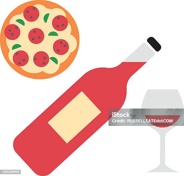 Food And Drink Stock Illustration - Download Image Now - Alcohol - Drink, Bottle, Dinner