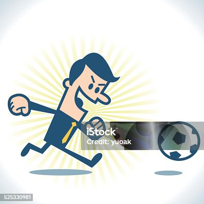 istock Man playing soccer 525330981