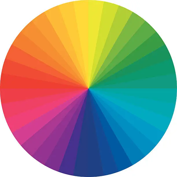 Vector illustration of Basic color wheel