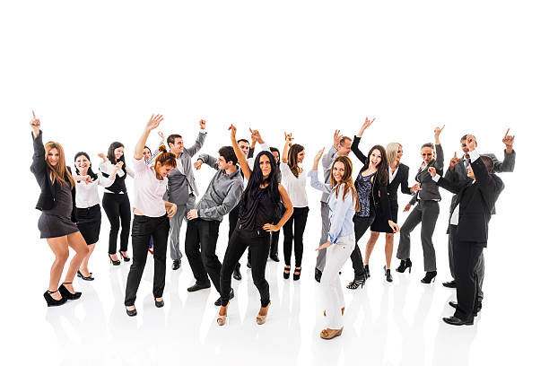 istock Business people dancing together. 525331845