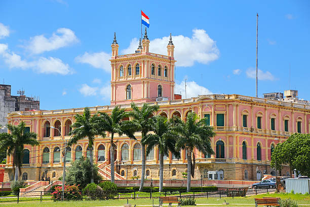 大統領宮殿のアスンシオン、パラグアイ - パラグアイ ストックフォトと画像