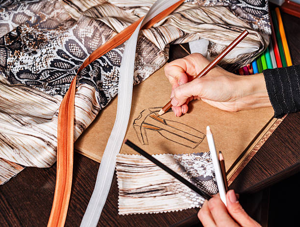 istock Sketches fashion designer 525341779