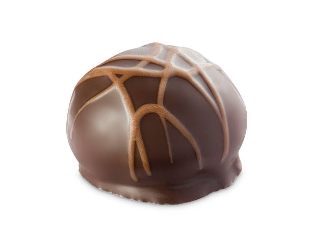 istock Dark chocolate candy with milk chocolate topping 525342025
