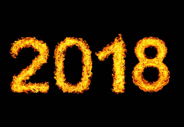 istock 2018 year text made of flames 525343509
